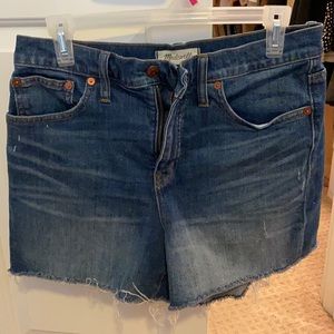 Longer High rise Jean shorts